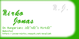 mirko jonas business card